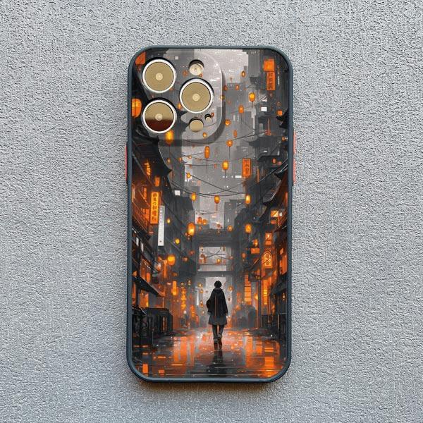

Эстетичный Японский Ночной Город Чехол Для Телефона Для iPhone 14 13 12 11 Pro Max Mini 15 Plus Pro Max XS X XR 7 8 Plus Ударопрочные Чехлы iphone 7 8 SE2