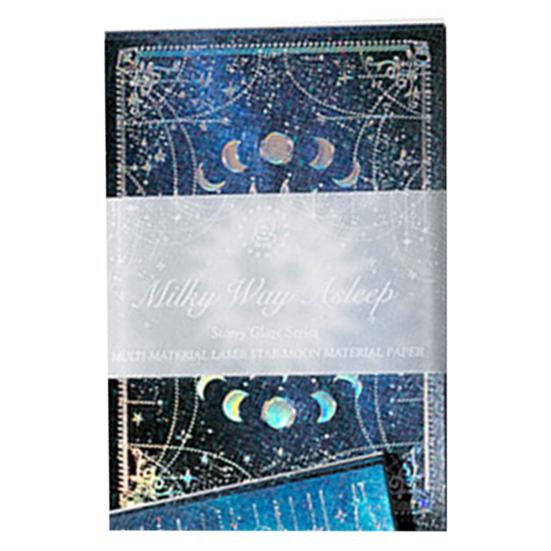 15-Sheet Sticker Vintage Star Moon Memo Pads Set Retro Colorful Fantasy Designs Decals Junk Journals Scrapbooking Supplies