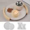 Unique Silicone Mold Serving Tray Mold Food Grade Flowerpot Base Moulds Silicone Texture Suitable for Home Decoration