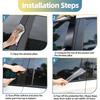 10pcs Glossy Black Pillar Posts Door Window Cover Trim For TOYOTA RAV4 2019-2023