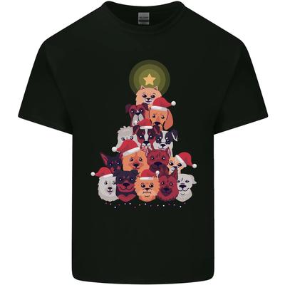 Dog Christmas Tree Xmas Boxer Doberman Kids T-Shirt Childrens