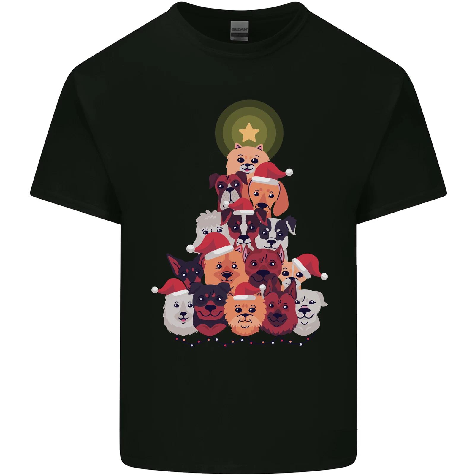 Dog Christmas Tree Xmas Boxer Doberman Kids T-Shirt Childrens 4XL