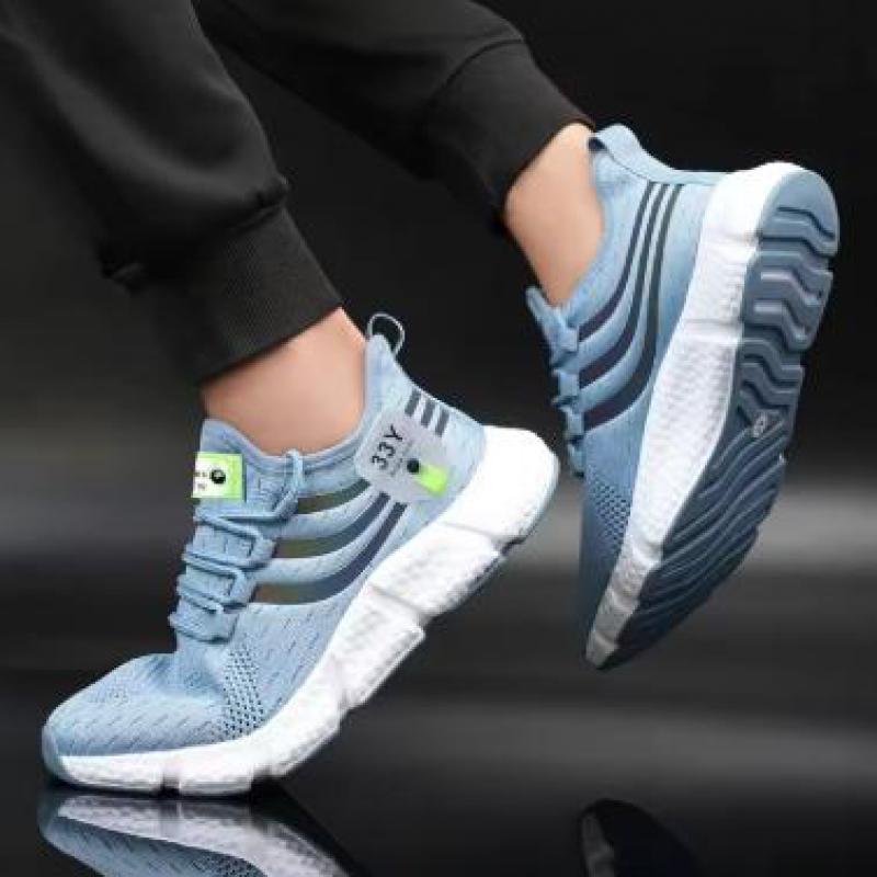 Fashion Men Casual Sport Shoes Breathable Lightweight Sneakers Outdoor Mesh Black Running Shoes Athletic Jogging Tenis Walking Shoes