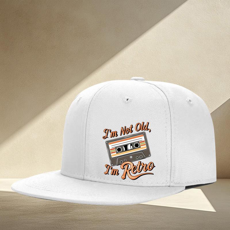 

Im Not Old Im Retro Cassette Tape Baseball Cap Adjustable Snapback Hat Unisex Casual Streetwear One Size