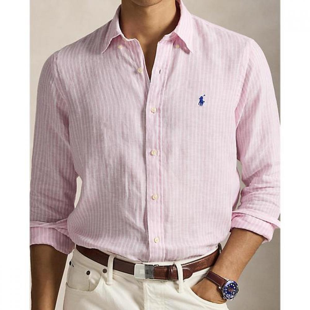 Polo Ralph Lauren Men S claSSic Fit Stripe Linen Shirt