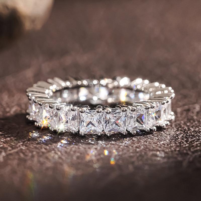 925 Sterling Silver Oval Zircon Stone Ring Finger Rings for Women Promise Love Valentine's Day Gifts