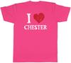 T-shirt Unisex I Love Chester Cheshire RoUnisex Maglietta Città Medievale Regalo
