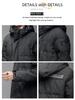 Men's Korean Style Thickened Down Jacket, Fashionable Mid-Length Warm Coat for Couples