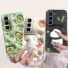 For Infinix Hot 50 Pro 4G Case Cute Rabbit Avocado TPU Soft Silicon Shockproof Funda For Infinix Hot 50 Pro+ Plus Hot50 4G Cover