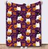 Coperta Zucca Horror di Halloween – Morbido Plaid in Pile di Flanella per Divano, Letto, Riposo & Decorazione di Halloween