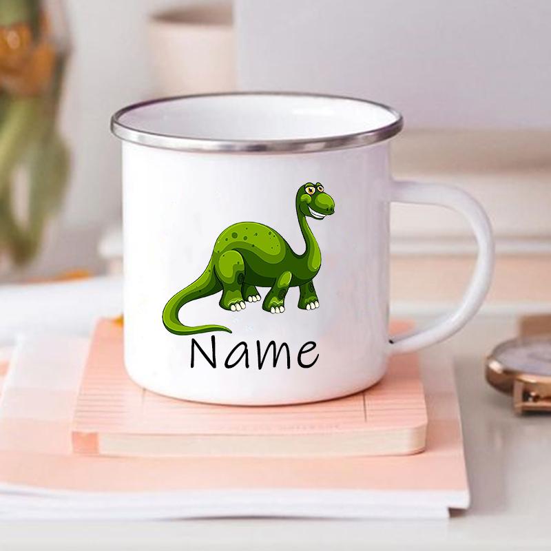 Benutzerdefinierte Dinosaurier mit Namen Kaffeetasse personalisierte Kinder Tasse Geburtstag Party Gefälligkeiten für Kinder Kinder Weihnachten Valentinstag Geschenk