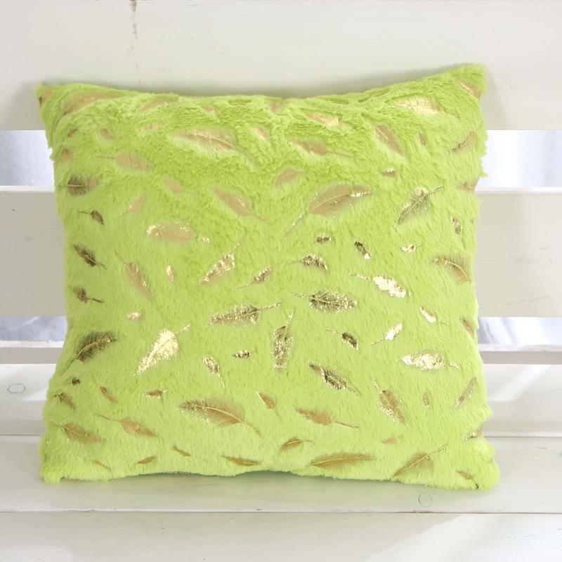 1Pc Plush Thick Leaf Pattern Soft Cushion Covers Sofa Couch Pillow Pillowcase 43x43CM