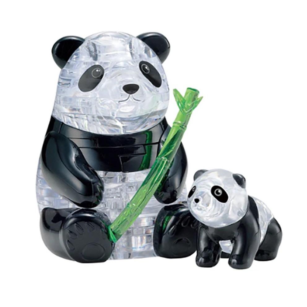 Panda Family 51-Piece Crystal 3D Puzzle for Home Decor