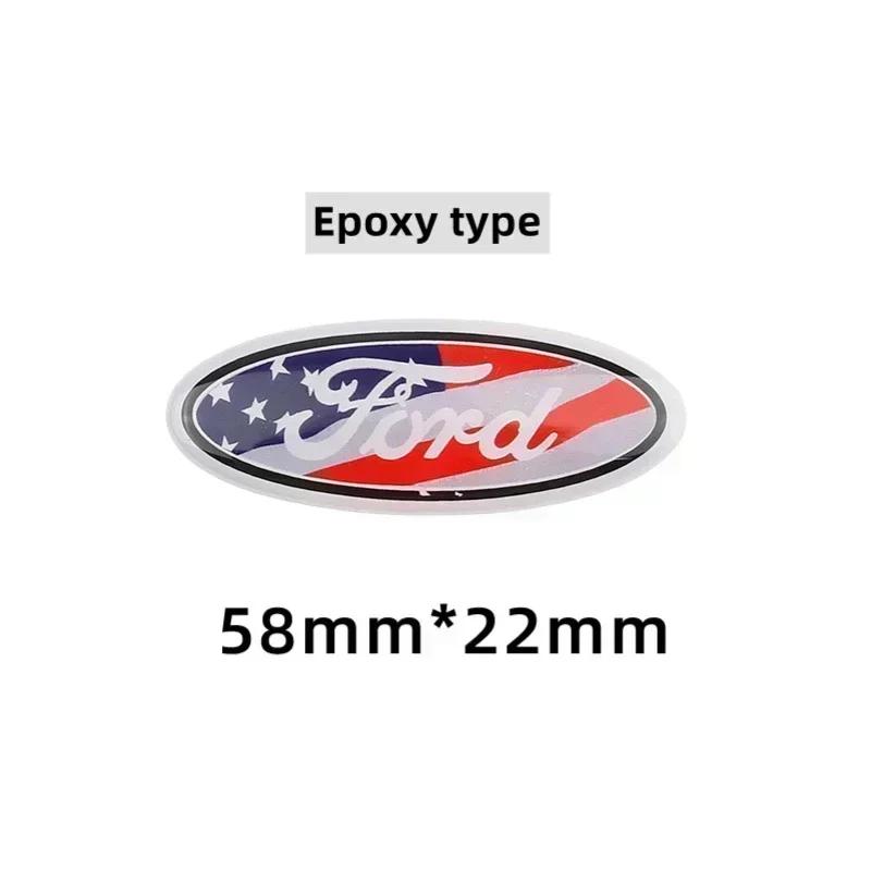KRYQ4 Car Steering Wheel Logo Emblem Sticker CoverFor Ford Focus Kuga Fiesta Edge Explorer Escape Ecosport Mondeo Fusion Ranger Roush