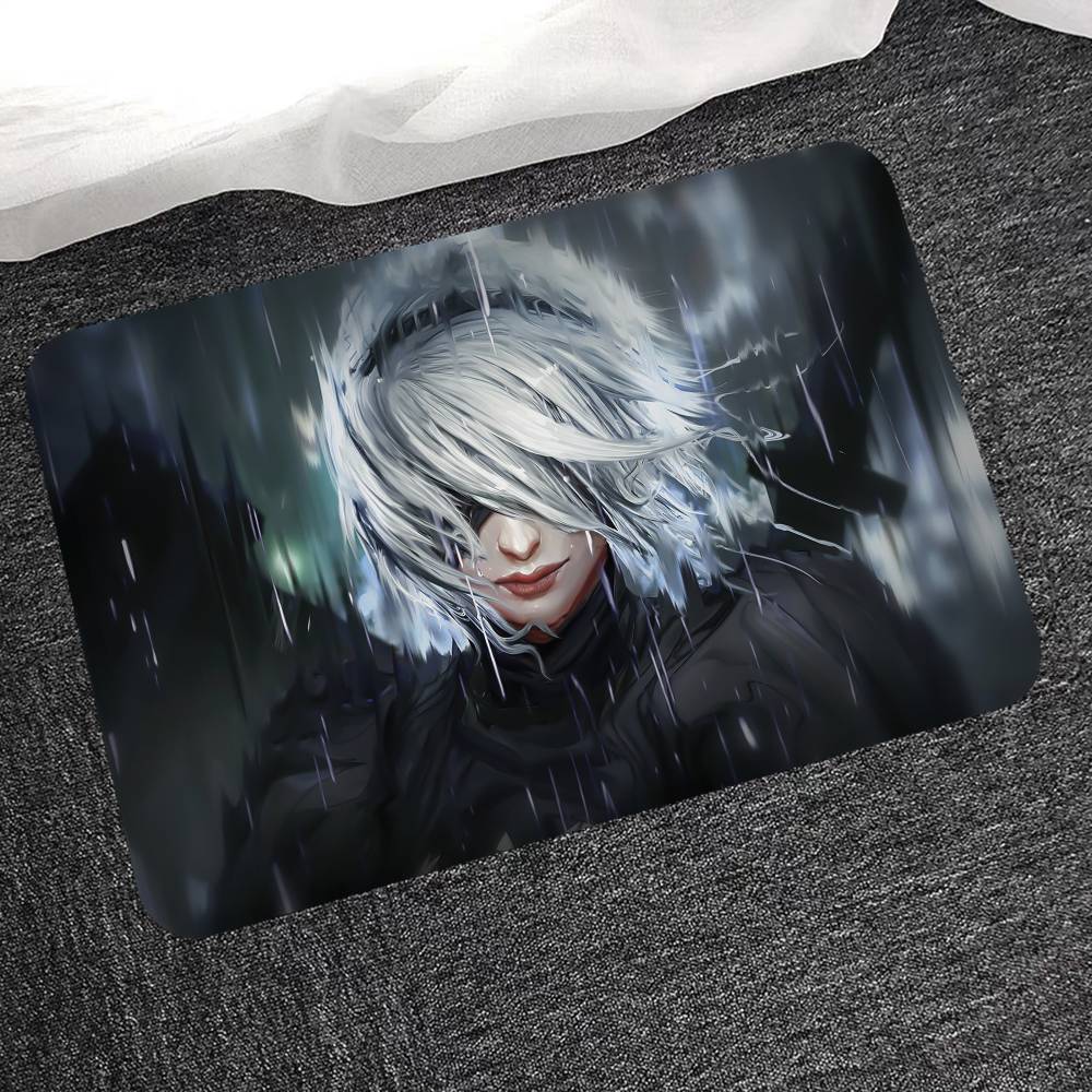 Hra NieR Automata Podložka na podlahu Obdélníková Protiskluzová Domácí Měkká Koupelnová rohožka Přední dveře Vnitřní Venkovní Rohožka Vítejte Rohožka ke dveřím