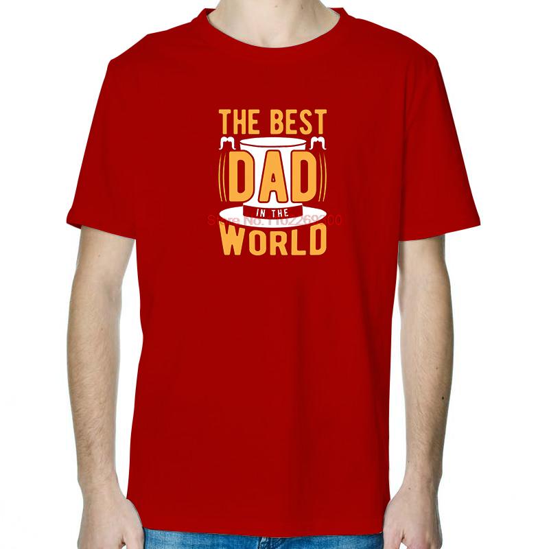 The Best Dad In The World Fashion Printed TShirt Funny Fathers Day Tops  TShirt New Arrival Goods Cotton Short Sleeve TShirt