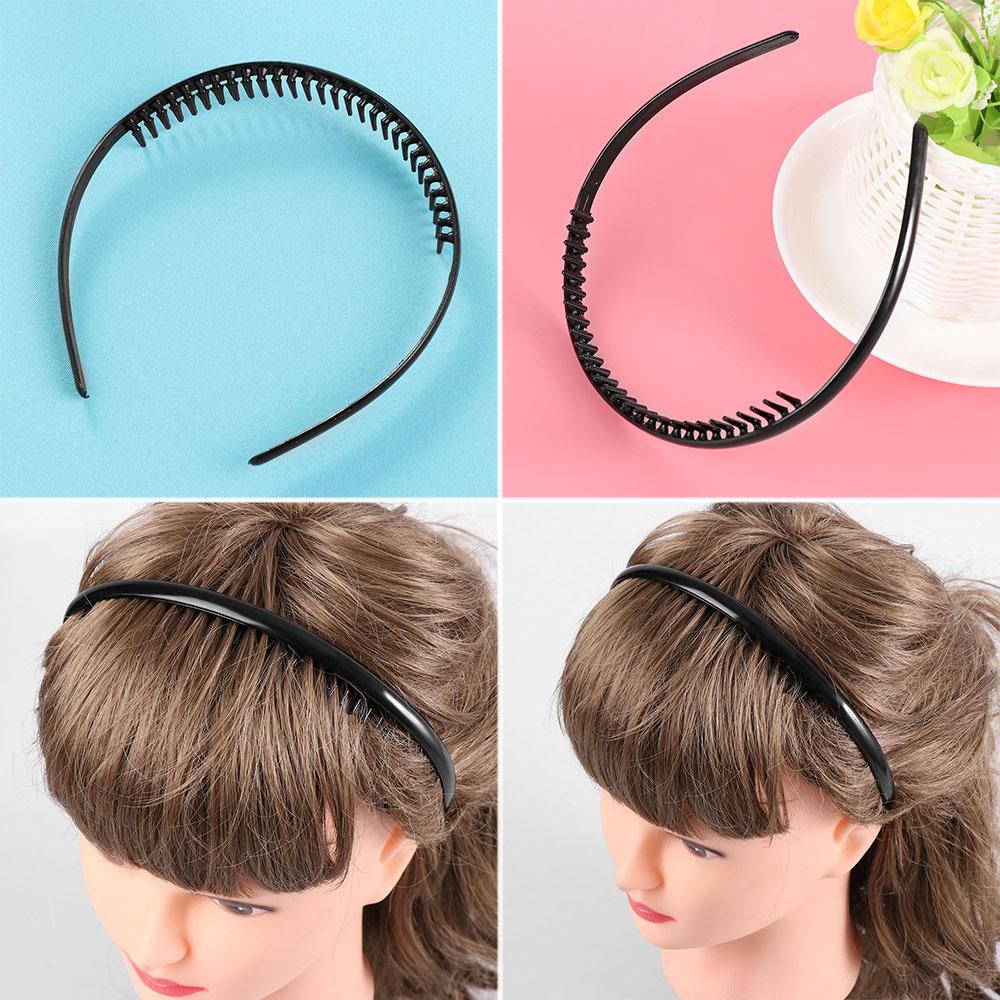 1/2 Pcs Clothing Black plastic Men Hair Clip Sports Hairband Soccer Headband Toothed