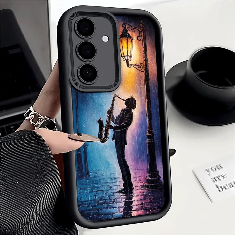 Phone Case for Samsung Galaxy A17 A16 A15 A14 A13 Saxophone Instrument Music A56 A36 A26 A55 A35 A25 A54 A34 A24 A53 A33 A23 A07