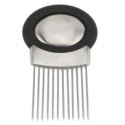 Onion Slicing Holder Multi Purpose Ergonomic Stainless Steel Onion Slicing Assistant Tool for Vegetable Potato