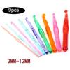 9Pcs/Set 3-12mm Colorful Crochet Needles Hooks Weave Crafts DIY Knitting Tools
