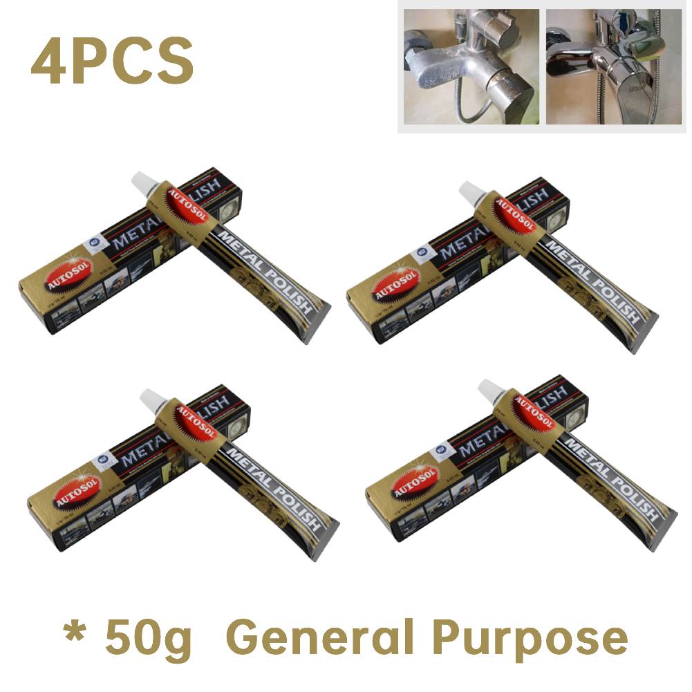2-4PCS 50/100g Rust Remover Household Metal Polish Cleaner Metal Polish Solve Paste for Aluminum Stainless Steel Chrome and More