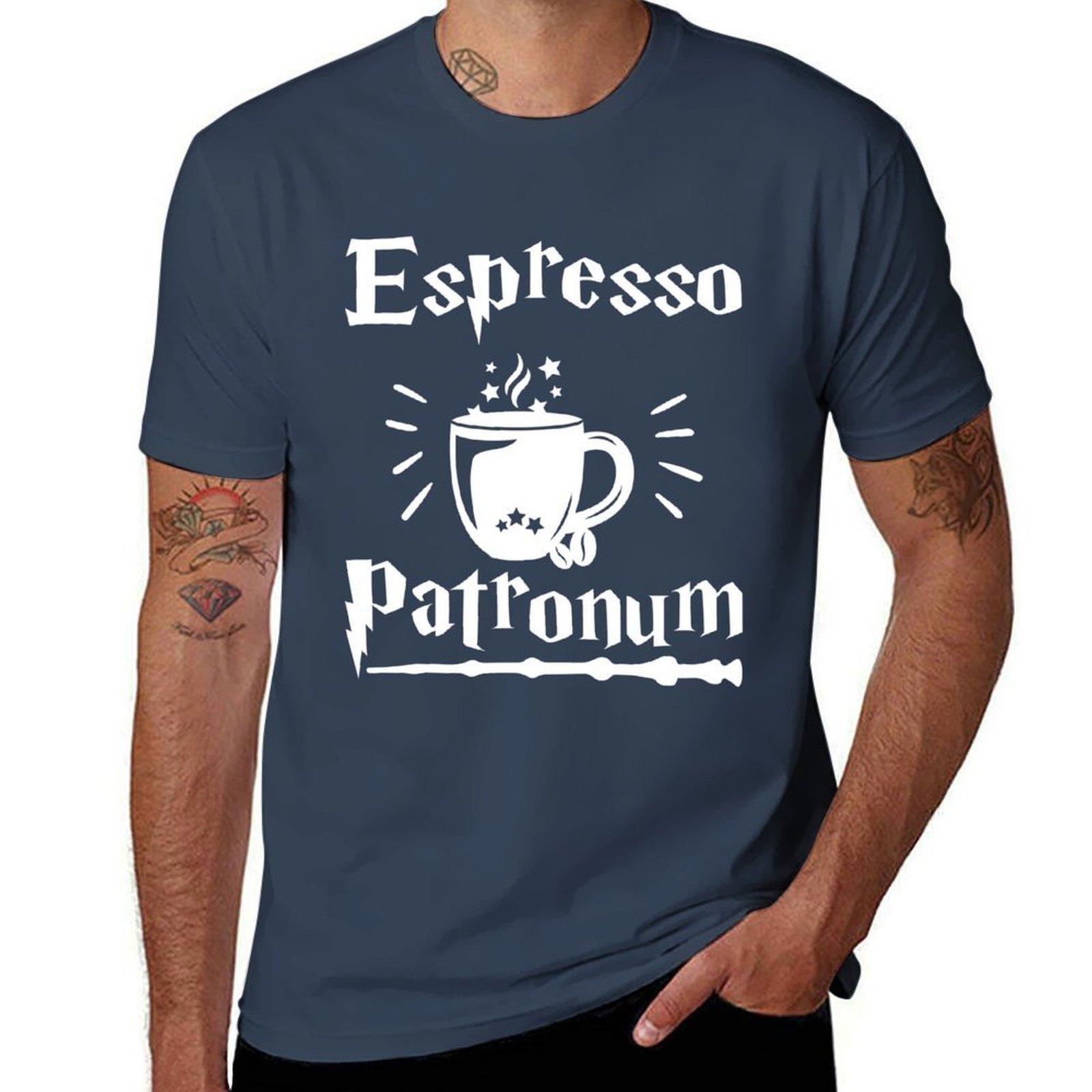 Espresso Patronum Coffee Lover Magical Words TShirt Big and Tall Gym TShirt S