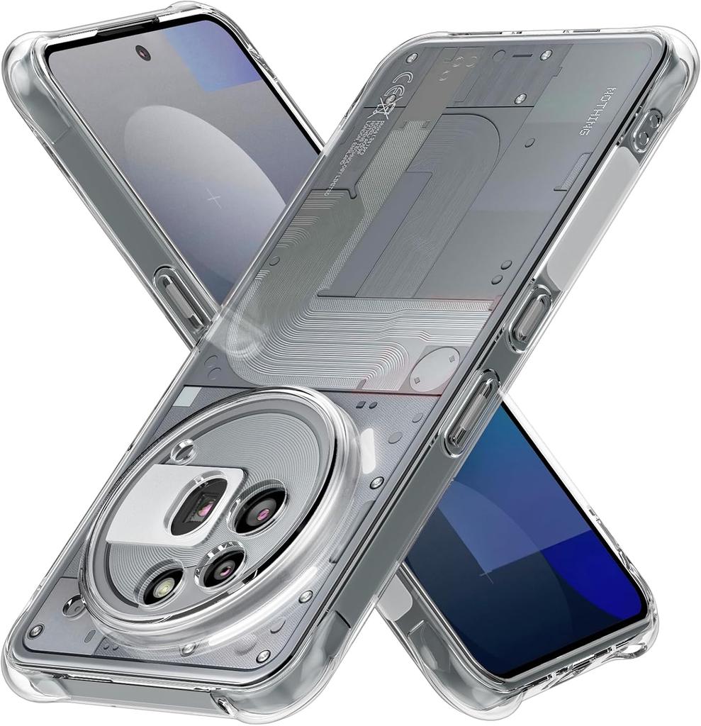 TPU Transparent Case for Nothing Phone 3A Pro 2A Plus 2 Cmf 1 Protective Cover Four Corners Shockproof Bumper Coque Fundas