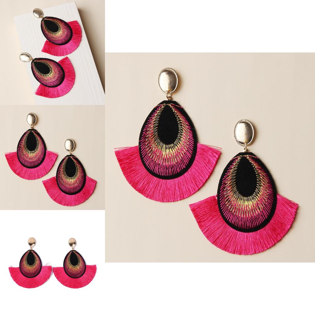 Unique Feather Ear Accessories With Embroidery For Womens Party Travel And Festive Events