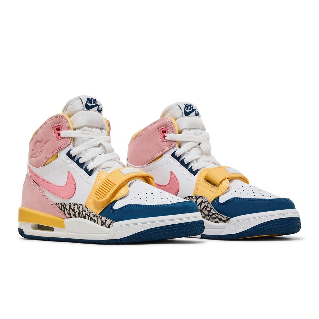 Air Jordan Legacy 312 Grade School 'White Coral French Blue' (Unisex) White / Coral Pink / White / French Blue / Brilliant Topaz / Sakura Pink