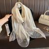 Luxury Brand Women Fashion Scarf Plain Solid Silk Chaetodon Auripes Shawls Scarves Summer Lady Bandanas Foulard Hijab