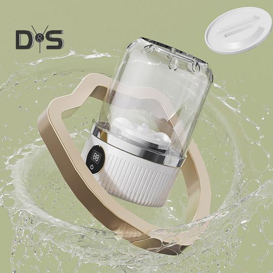 Mini Washing Machine Portable Underwear Washer Digital Display Large Capacity Rechargeable Compact Cordless Socks Laundry Machine