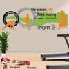 Motivational 3D Gym Wall Decal