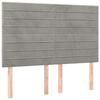 VidaXL Headboards 4 Pcs Light Grey 72x5x78-88 Cm Velvet3116520