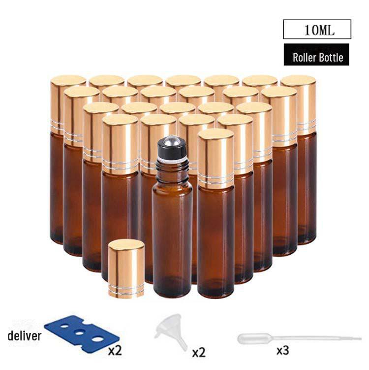 

Подарочный набор: Флаконы-роллеры из коричневого и синего стекла объемом 10 мл для духов или эфирных масел. 24 pcs normal roller синий