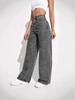 Retro gewaschene lockere gerade Jeans für Damen - Lässige, vielseitige lange Hosen