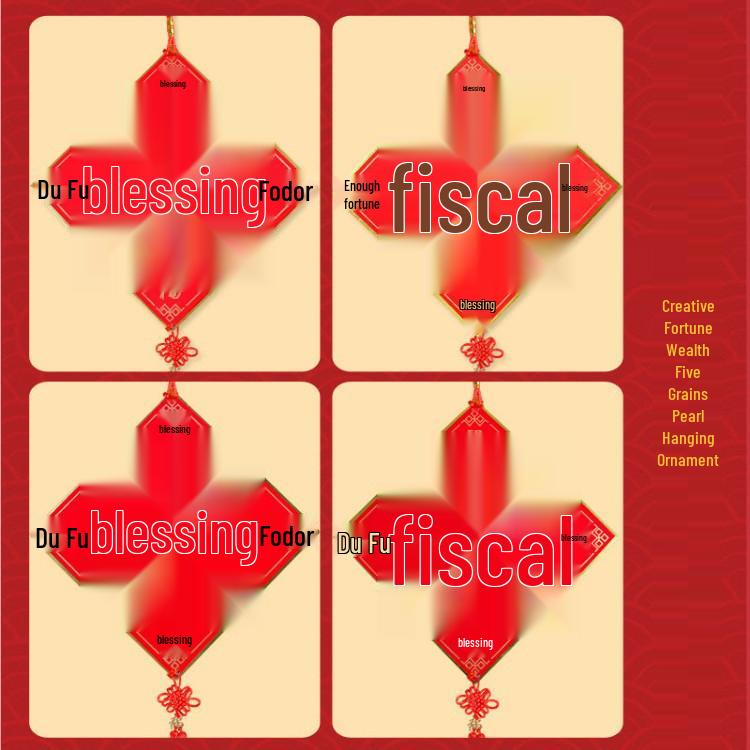 Year of the Horse Harvest Fu Character DIY Handmade New Year Door Hanging Ornament