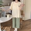 Casual Pajamas Womens Cute Pajama Sets Autumn Winter Short Sleeves Calf-length Pants Modal Ladies Pyjamas Soft Pijamas Pullover