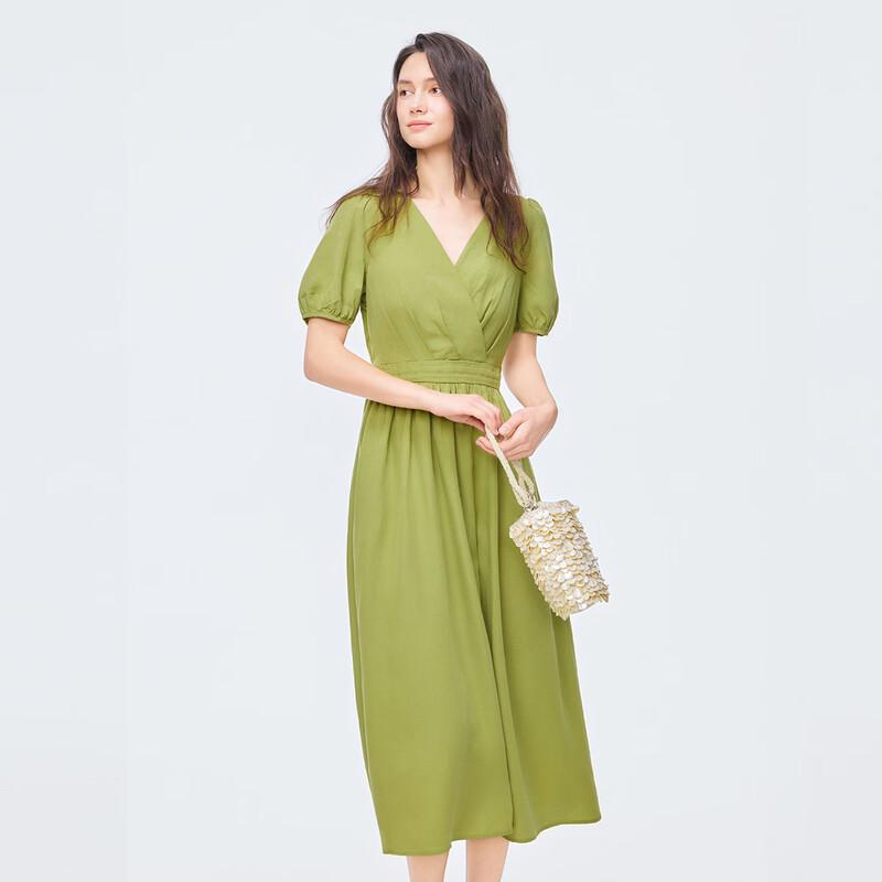 Elegant Short-Sleeve Midi Dress XL