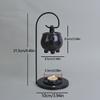 1pc Essential Oil Burner with Iron Hook, Ceramic Aromatherapy Decor, Indoor Fragrance Ornament (Without Incense)