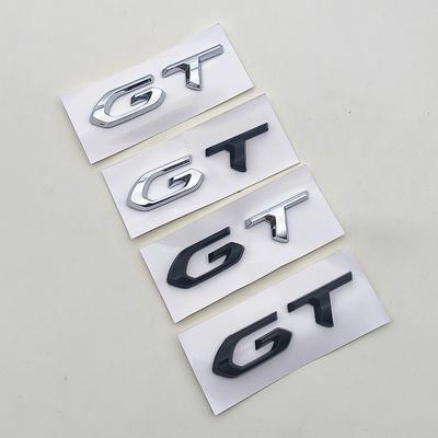 VZQR9 3D ABS Logo GT Emblem Letters Car Trunk Badge For Peugeot 208 2008 201 206 508 5008 207 408 4008 3008 308 GT Sticker Accessories