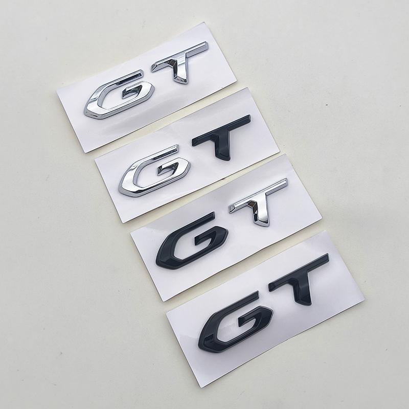VZQR9 3D ABS Logo GT Emblem Letters Car Trunk Badge For Peugeot 208 2008 201 206 508 5008 207 408 4008 3008 308 GT Sticker Accessories