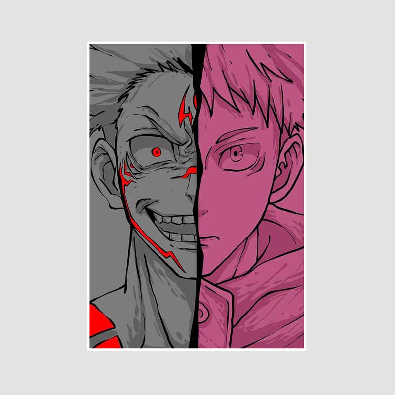 Anime Jujutsu Kaisen Posters Aesthetic White Paper Satoru Gojo Nobara Kugisaki Poster Wall Art Painting Study Home Decor Room Bar Decoration Pictures