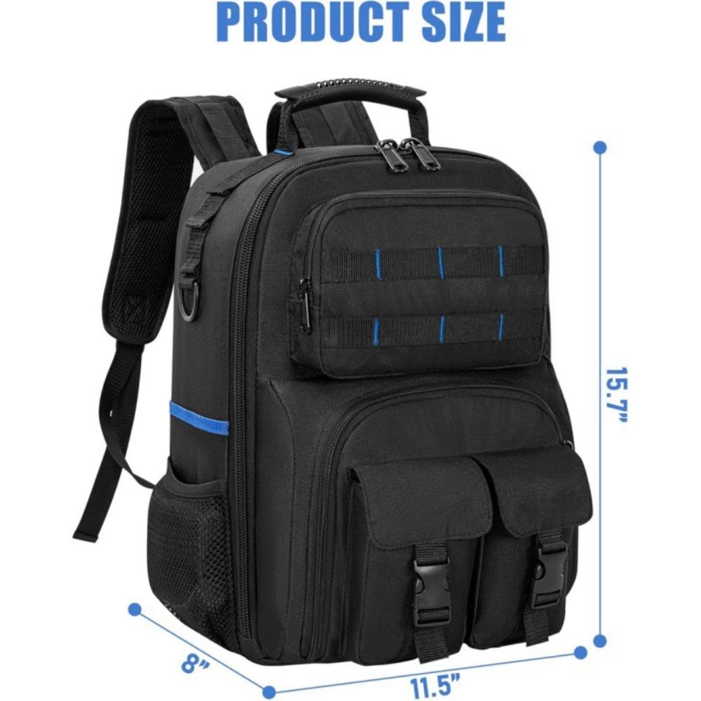 Large Capacity Tool Backpack Waterproof Electrician Tool Bag New Plumber Work Bag Electrician