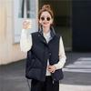 Splicing vest loose fashion vest plaid short autumn and winter versatile women's jacket cotton vest small man