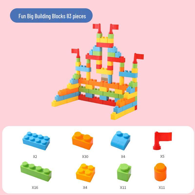 Large Particle Educational Building Blocks - Indoor Children s Castle Set
