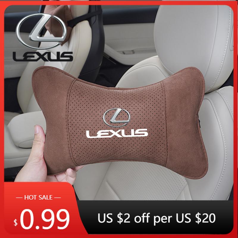 Interior Stickers 1Pcs Car Seat Headrest Auto Logo Neck Spine Protection Pillow For Lexus F SPORT GX460 Ct200h IS250 ES 220D IS2RJ6