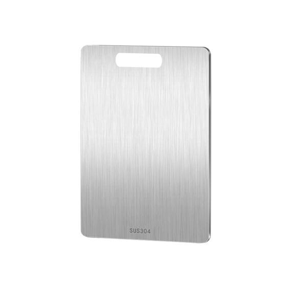 Stainless Steel Cutting Board Double Sided Chopping Board for Kitchen Easy Grip Handle Large Versatile Food Prep Board for Meat Veggies Fruits