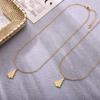Ferris Wheel Zircon-Inlaid Clavicle Necklace, PVD Gold-Plated Stainless Steel - Romantic Christmas Gift for Girlfriend.