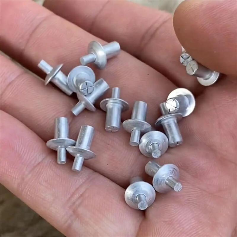 20 PEZZI Chiodi Espansione a Martello Rivetti Perforanti in Lega di Alluminio Rivetti Espansione Viti con Asta in Acciaio Inossidabile Fissaggi per Pannelli e Muri
