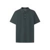 YOUNGOR Men's Soft Comfort Lapel Short Sleeve Polo Shirt